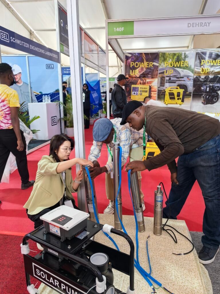 Introducing solar water pumps to customers