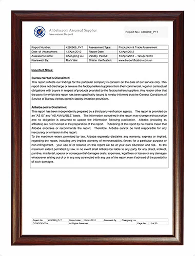 Qualification Certificate